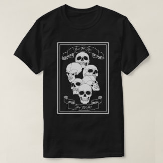 T-shirt Crânes avec bannières et texte personnalisable noi