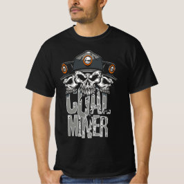 T-shirt CRÂNES DE MINEUR DE CHARBON conçus par earl fergus