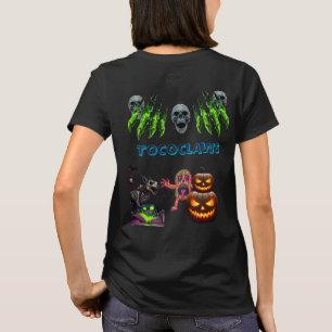 T-shirt Crânes et citrouilles d'Halloween toxiques Graphiq