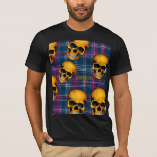 T-shirt Crânes LITE EXISTENTIELS Sur Tartan 1a