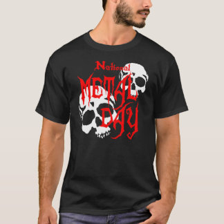 T-shirt Crânes nationaux de jour en métal