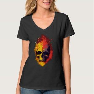 T-shirt Crânes Punks Not Dead Édition Couleur Drapeau Espa