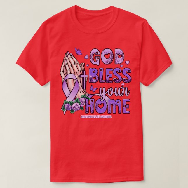 T-shirt Craniosynostose Sensibilisation dieu bénisse foi e (Design devant)
