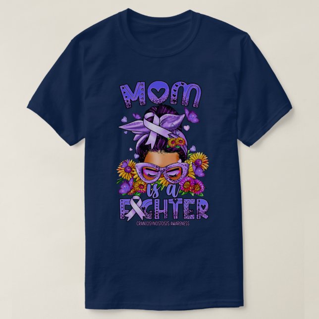 T-shirt Craniosynostosis Sensibilisation Maman lutte désor (Design devant)