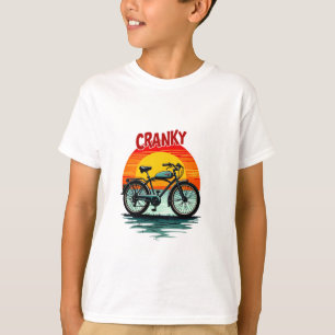 T-shirt Cranky Biker Tee : Coucher de soleil Vintage et vé
