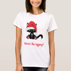 T-shirt Cranky Christmas Chat Où est l'Eggnog