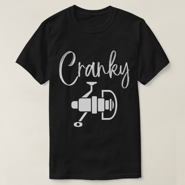 T-shirt Cranky Funny Pêcheur Lover Retro (Design devant)
