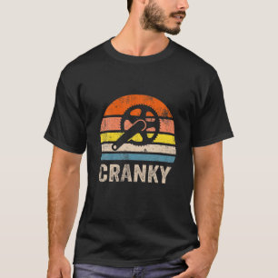 T-shirt Cranky Vintage Soleil Drôle Amateurs de vélo Cyc