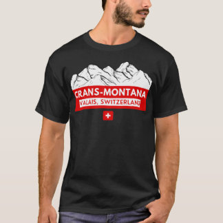 T-shirt Crans Montana Valais Suisse Ski Snowboard