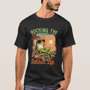 T-shirt Crapaud de collègue à la retraite Rocking La Retra