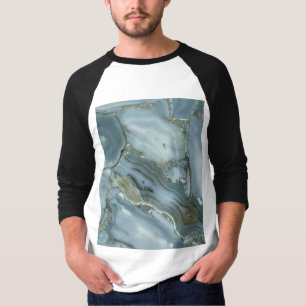 T-shirt Craqué gris gris vert bleu marbre texture