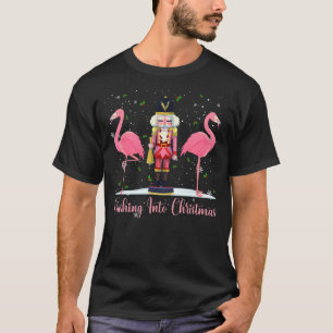 T-shirt craquer dans noël flamingo rose noisette w