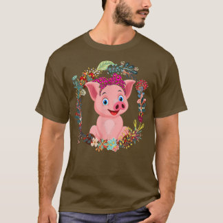 T-shirt Cravate de chèvres Léopard Fleurs Famille Bonne Mè