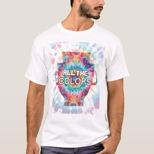 T-shirt Cravate-Dye Retro Trophée Conception (Devant)