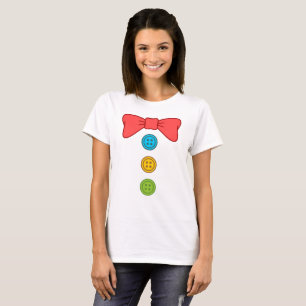 T-shirt Cravate et boutons du costume clown d'Halloween