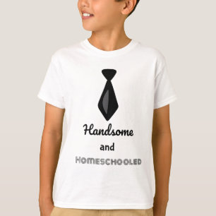 T-shirt Cravate noire belle et Homeschooled