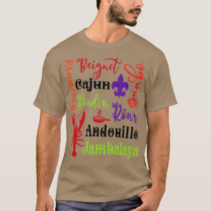 T-shirt Crawfish Beignet Gumbo Jambalaya Métro Bayou Funn
