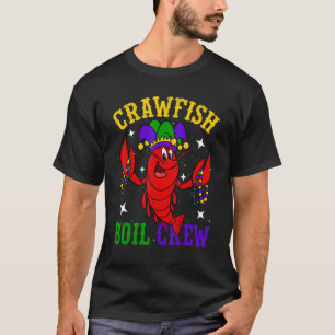 T-shirt Crawfish Boil Crew Cajun Femmes Hommes Mardi Gras