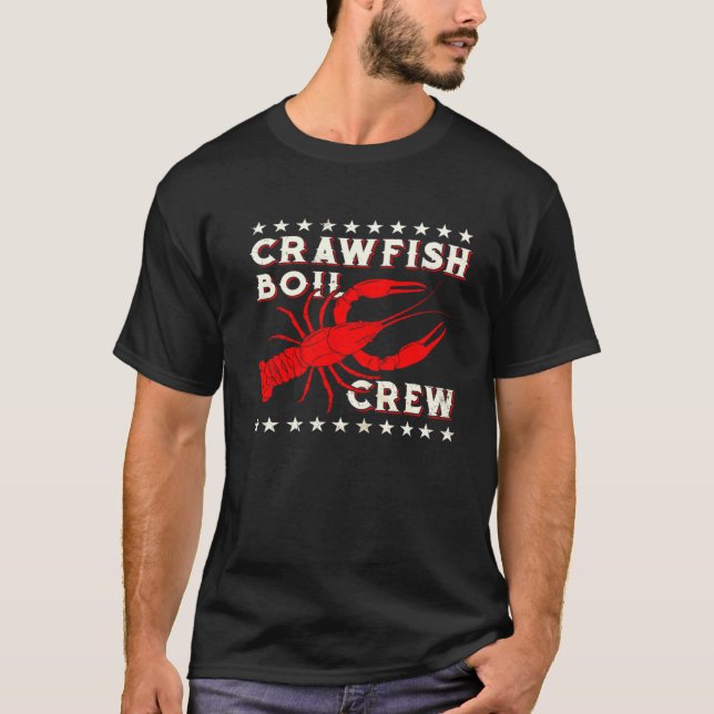 T-shirt Crawfish Boil Crew  Cajun  For Men Mardi Gras (Devant)