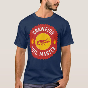 T-shirt Crawfish Boil Master Cajun Seafood Festival Retro