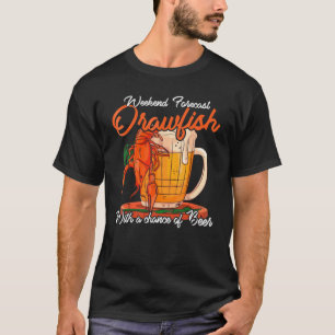 T-shirt Crawfish Funny Weekend Prévision Cajun Bouil Et A