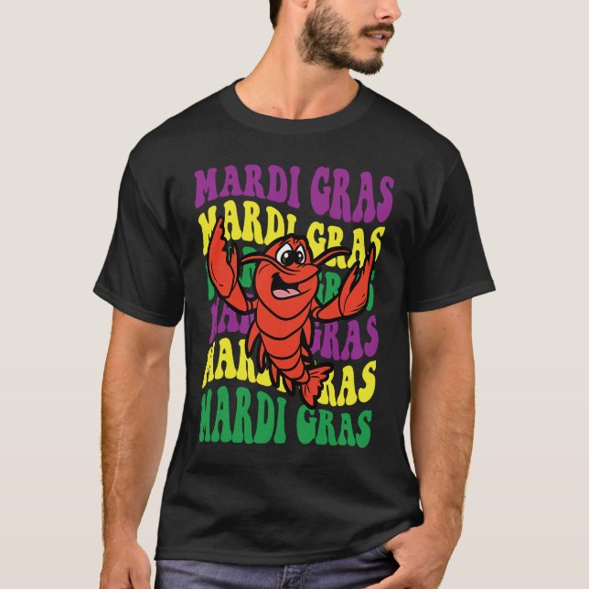 T-shirt Crawfish Mardi Gras Retro Mudbug Carnival Parade C (Devant)