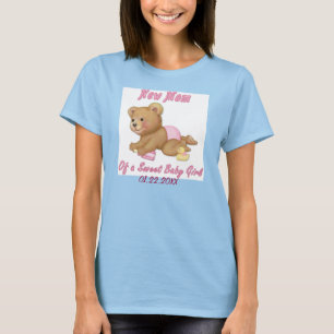 T-shirt Crawling Teddy - Nouvelle maman de fille - Personn