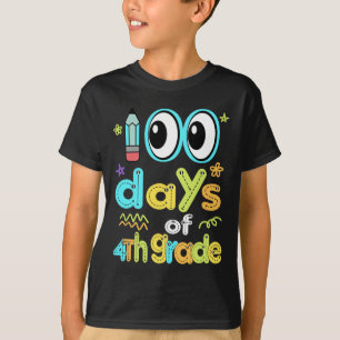 T-shirt Crayon 100 Jours De 4E Année 100E Jour De L'École 