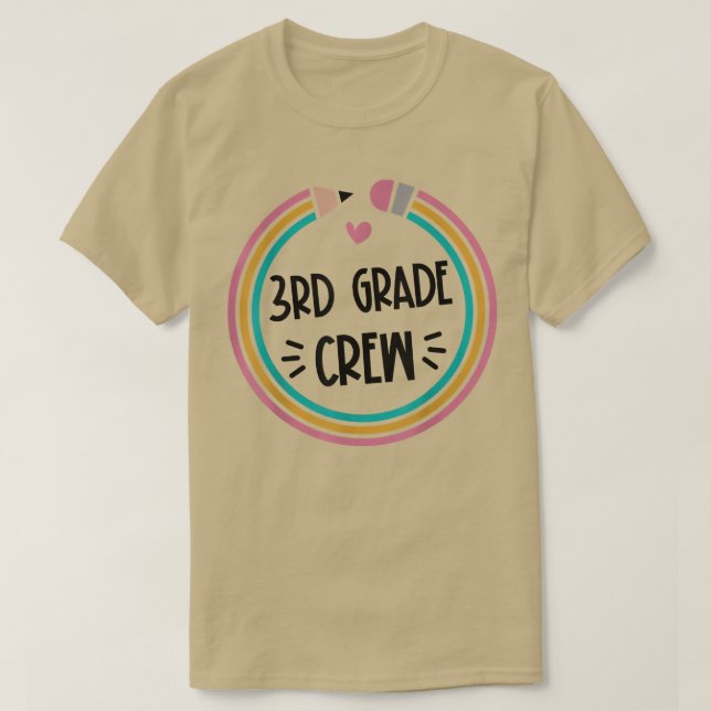 T-shirt Crayon 3e classe Étudiants d'équipe Premier jour O (Design devant)