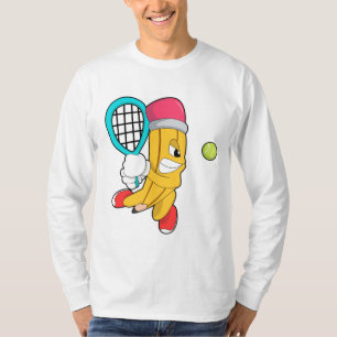 T-shirt Crayon au tennis avec raquette de tennis