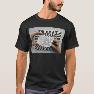 T-shirt Crayon contre l'appareil-photo - la géométrie
