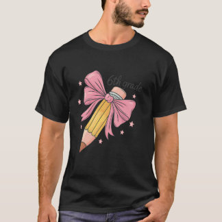 T-shirt Crayon Coquette Arc Professeur Sixième Année Retou