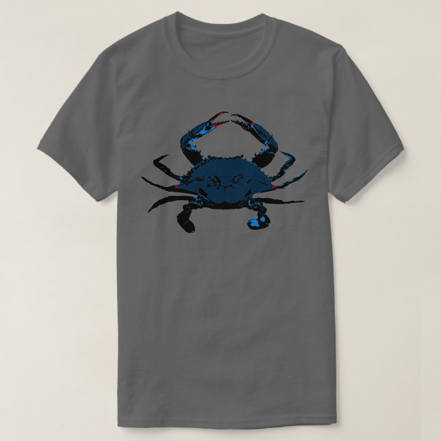 T-shirt Crayon de crabe bleu (Design devant)