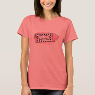 T-shirt Crayon de point de polka de rose de chemise