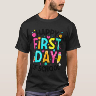 T-shirt Crayon de professeur de jour de rentrée heureux