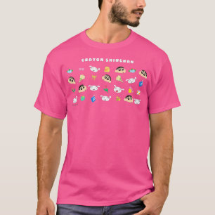 T-shirt Crayon Shin-chan happyShiro Beaucoup de visages