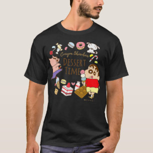 T-shirt Crayon Shin-chan Shin-chan et dessert à la crème g
