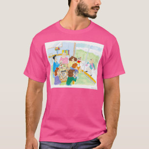 T-shirt Crayon Shin-chan Snowball combat avec grand-père