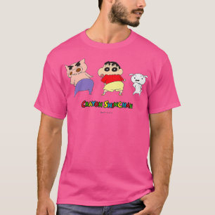 T-shirt Crayon Shin-chan tournant autour de Shin-chan