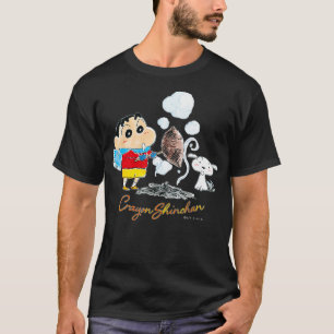 T-shirt Crayon Shin-chanShin-chan Shiro et rôti
