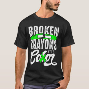 T-shirt Crayons cassés Couleur encore Sensibilisation à la