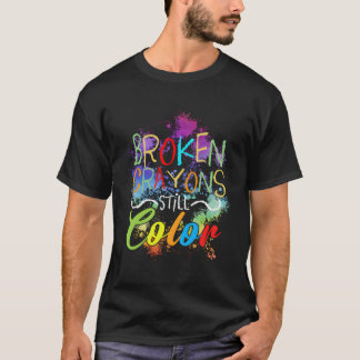 T-shirt Crayons cassés Couleur encore Soins personnels Tal