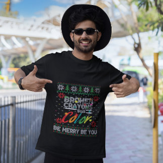 T-shirt Crayons cassés encore couleur santé mentale