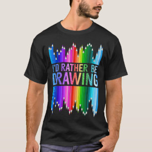 T-shirt Crayons de couleur dessinés
