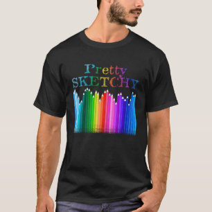 T-shirt Crayons de couleur dessinés par l'artiste 1