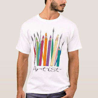 T-shirt Crayons et brosses colorés