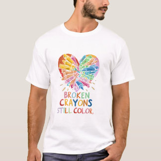 T-shirt Crayons Toujours Couleur Mentale