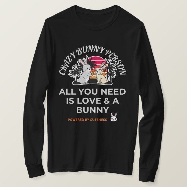 T-shirt Crazy Bunny Person (Design devant)