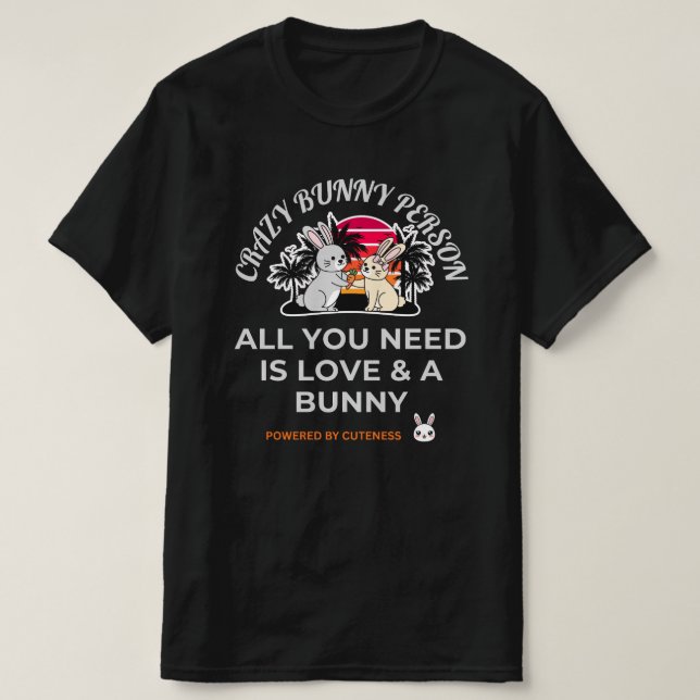 T-shirt Crazy Bunny Person (Design devant)