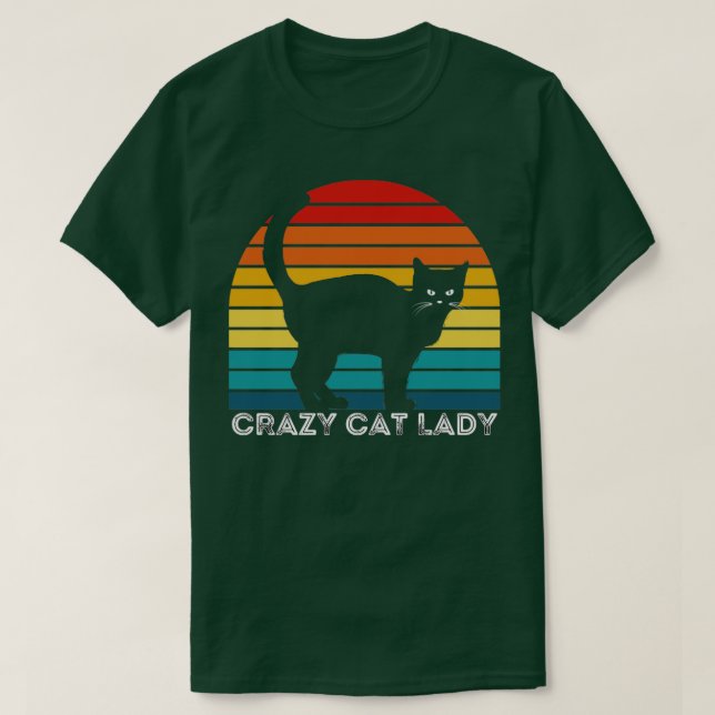 T-shirt Crazy Cat Lady Cat Merch Design (Design devant)